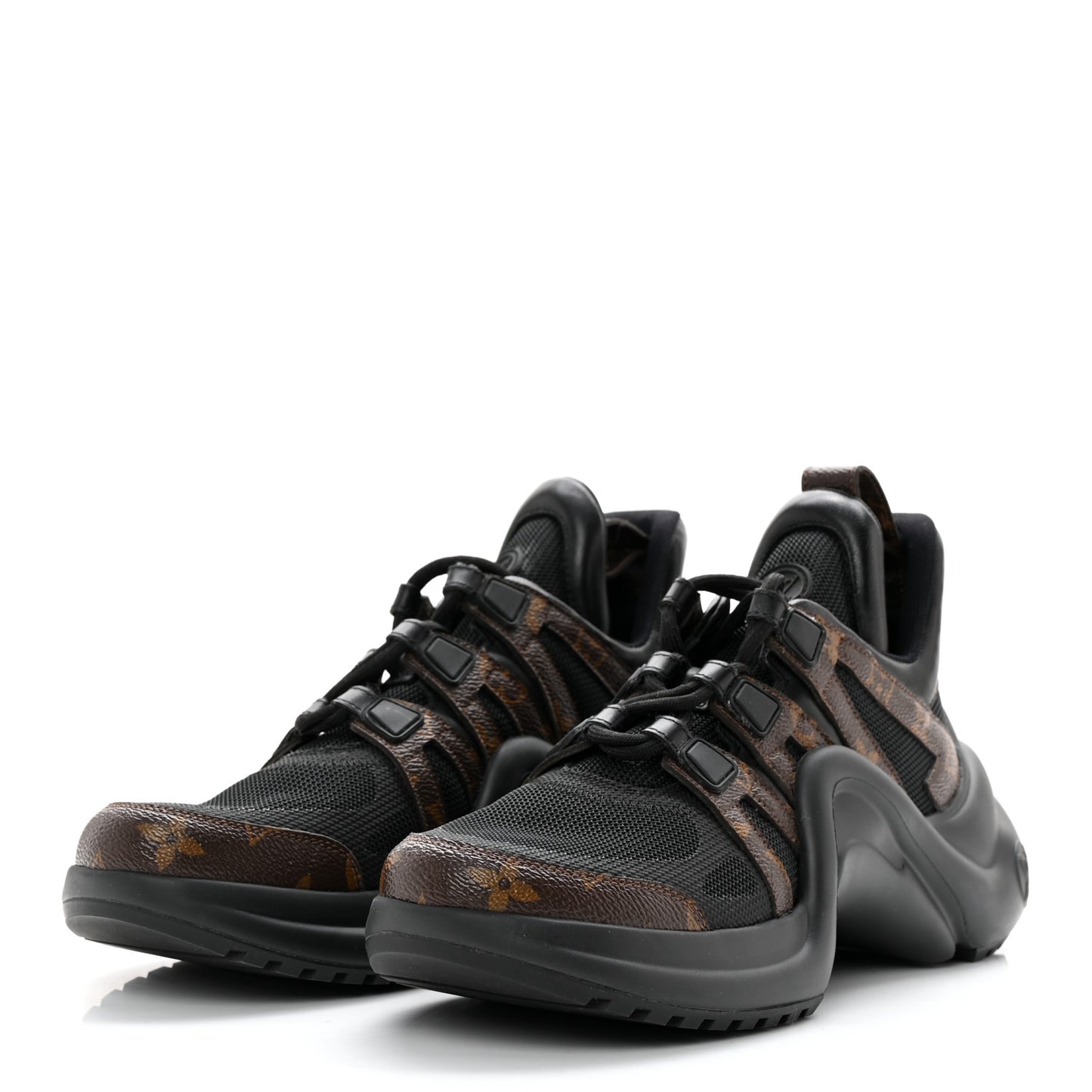 Calfskin Patent Monogram LV Archlight Sneakers 38.5 Black