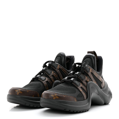 Louis Vuitton Calfskin Patent Monogram LV Archlight Sneakers 38.5 Black 3 of 8