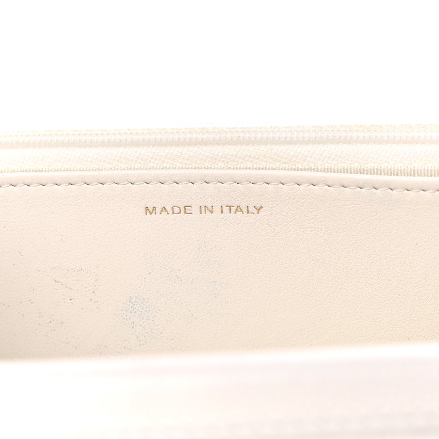Caviar Quilted Wallet On Chain WOC White