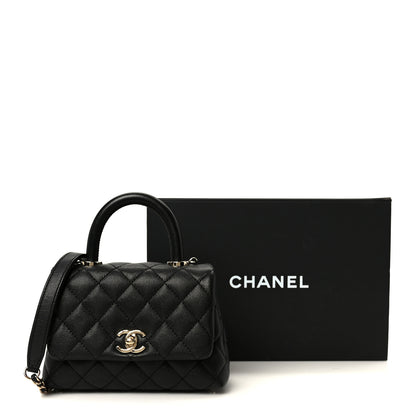 Chanel Caviar Quilted Extra Mini Coco Handle Flap Black 12 of 12