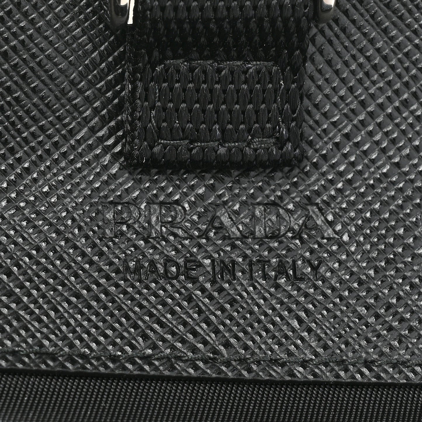 Re-Nylon Saffiano Smartphone Case Crossbody Black