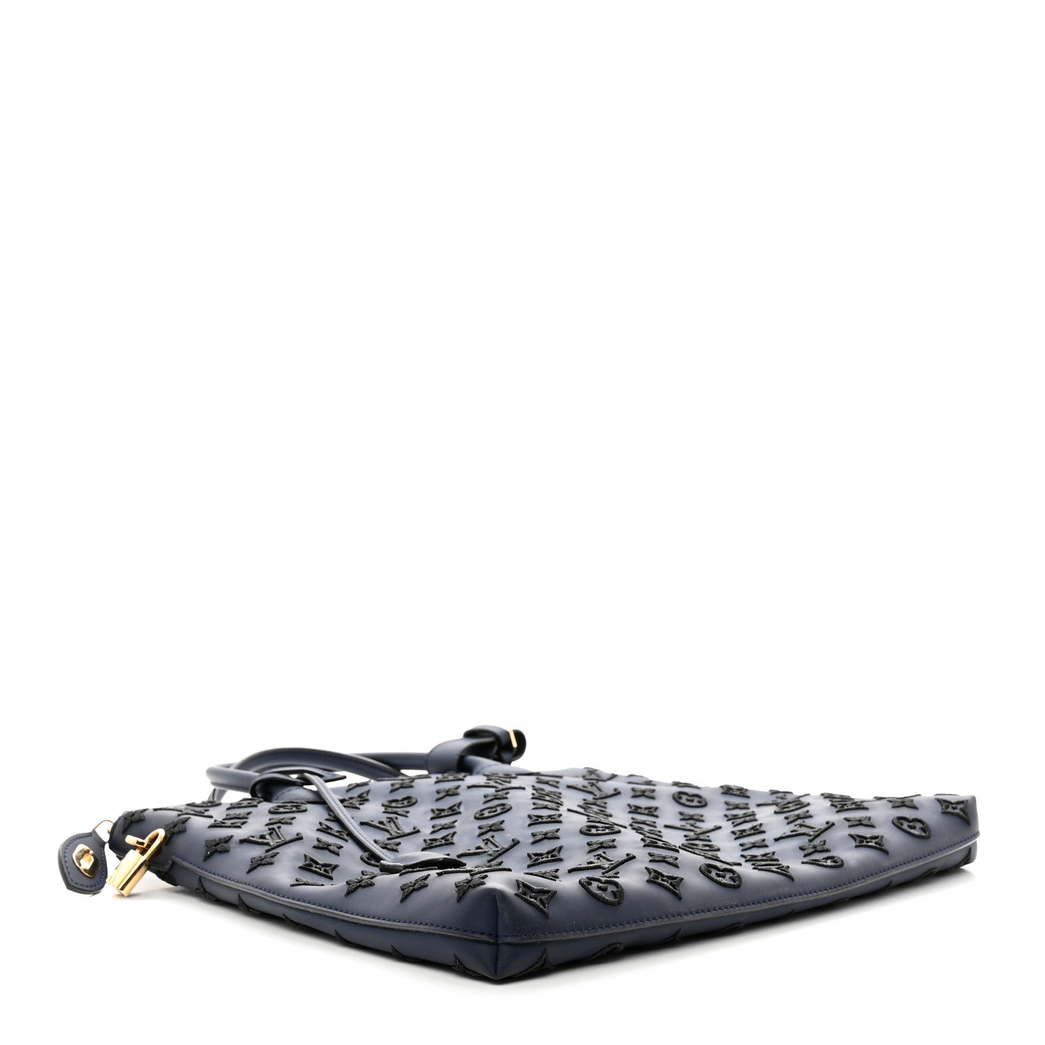 Louis Vuitton Monogram Addiction Vertical Lockit MM Blue 4 of 10