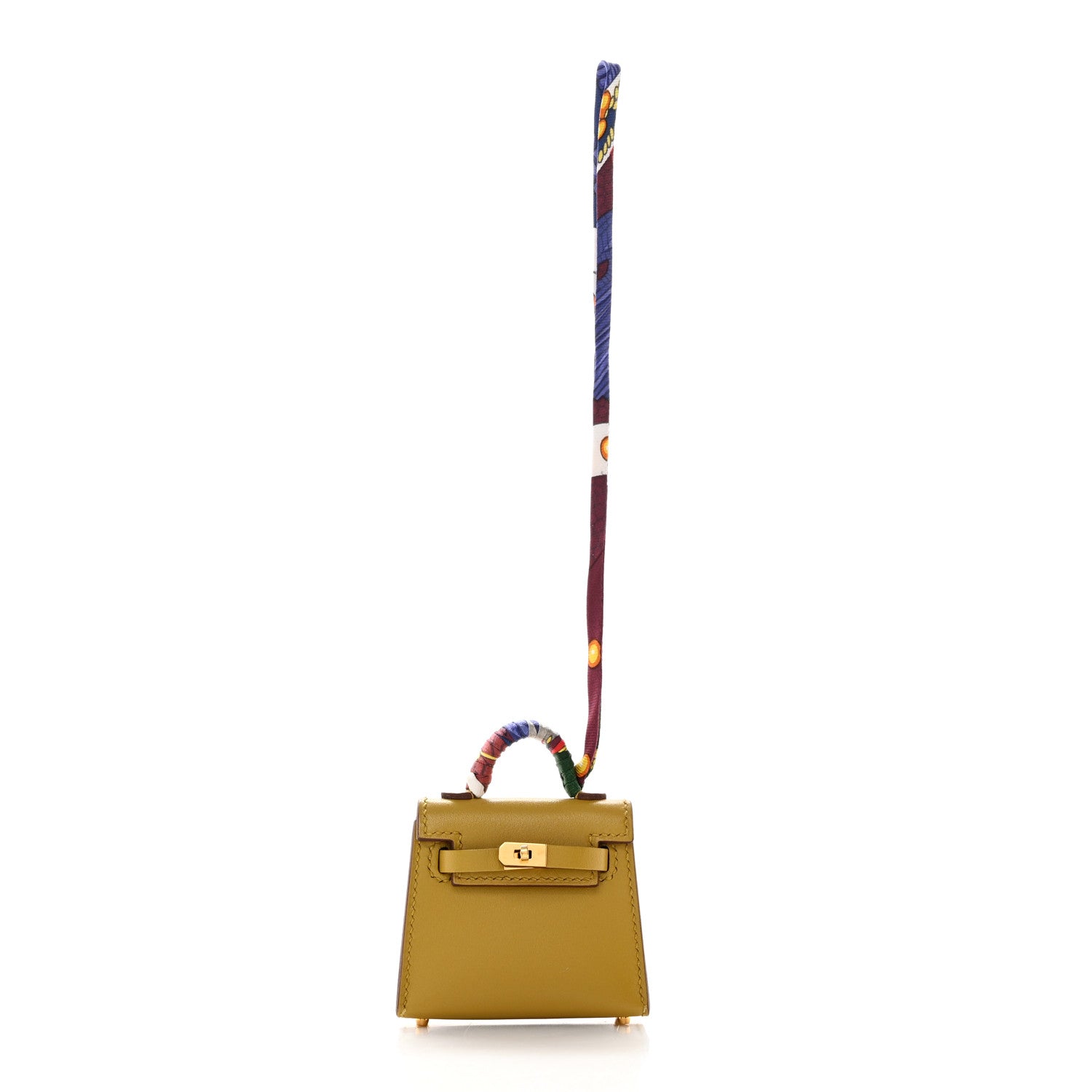 Hermes Tadelakt Mini Kelly Twilly Bag Charm Cardamome 1 of 7