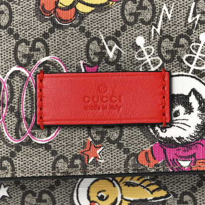 Gucci GG Supreme Monogram Space Cats Diaper Bag Orange 9 of 13