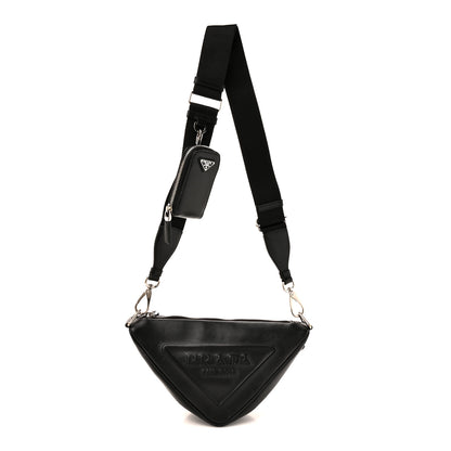 Prada Grace Lux Triangle Shoulder Bag Black 1 of 9