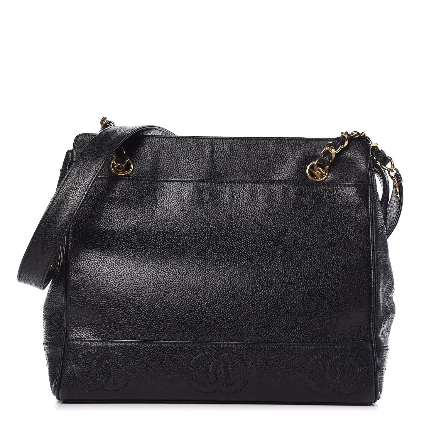 Caviar CC Shoulder Bag Black