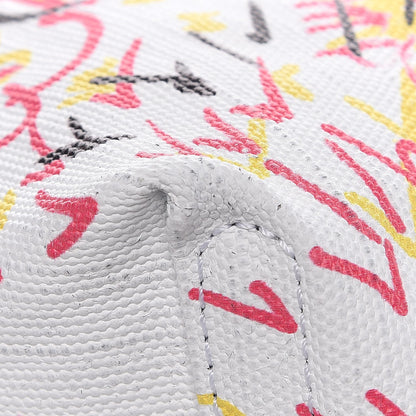 Burberry Coated Canvas Medium Reversible Doodle Tote White Black Pink 12 of 13