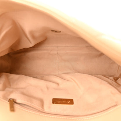 Chanel Goatskin Quilted Maxi Chanel 19 Flap Beige 5 of 14