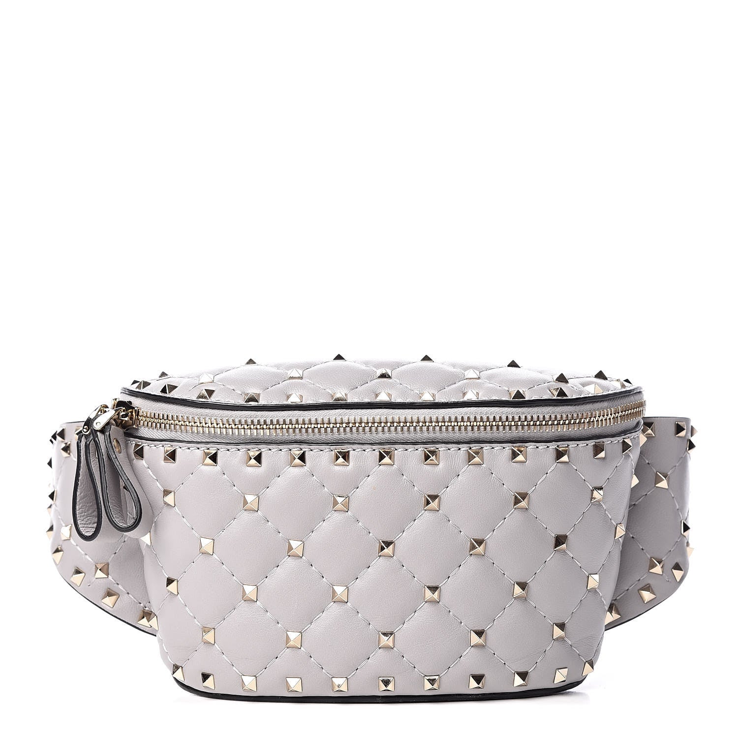 Valentino Garavani Nappa Rockstud Spike Belt Bag 85 Pastel Grey 1 of 9