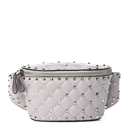 Valentino Garavani Nappa Rockstud Spike Belt Bag 85 Pastel Grey 1 of 9
