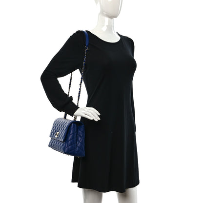 Chanel Caviar Quilted Small Coco Handle Flap Dark Blue 2 of 13