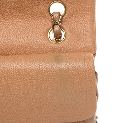 Chanel Caviar Quilted Medium Double Flap Beige 16 of 21