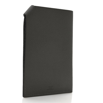 Hermes Epsom Tarmac Dot PM Passport Holder Gris Meyer Black 3 of 6