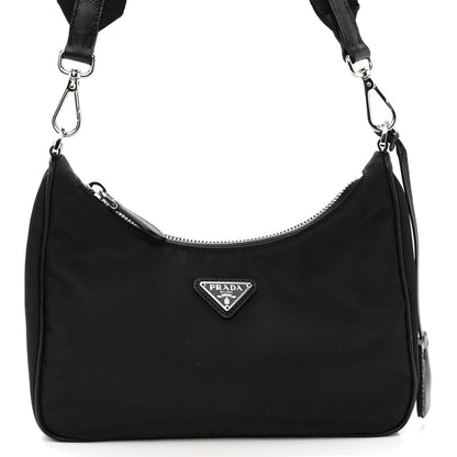 Prada Nylon Re-Edition 2005 Shoulder Bag Black 7 of 9
