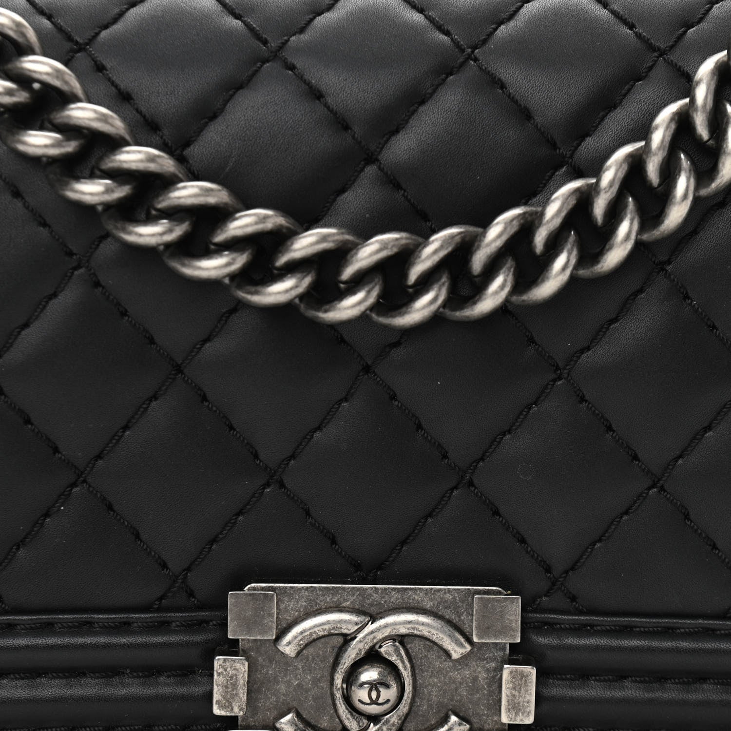 Chanel Lambskin Quilted Small Boy Flap Black 7 of 12