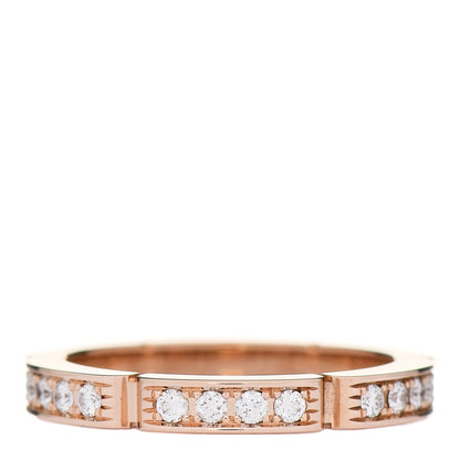 Cartier 18K Pink Gold Diamond Maillon Panthere Half Diamond Wedding Band Ring 49 4.75 1 of 6