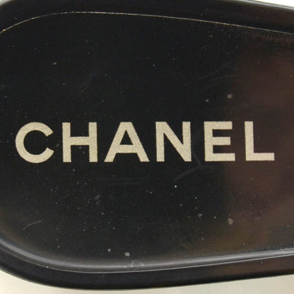 Chanel Jelly Camellia Thong Sandals 40 Black Ivory 5 of 7