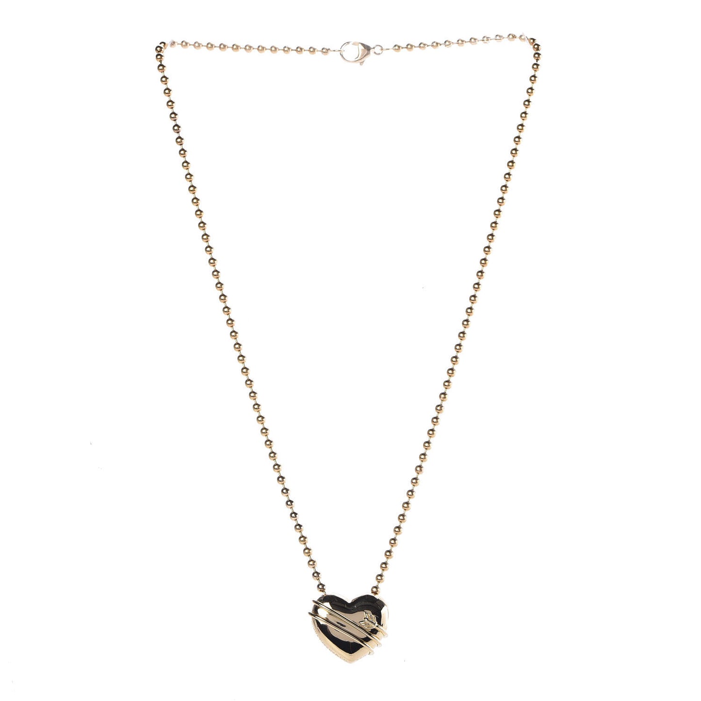 18K Yellow Gold Cupid's Arrow Heart Necklace