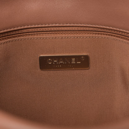 Chanel Lambskin Quilted Large 19 Flap Brown 8 of 10