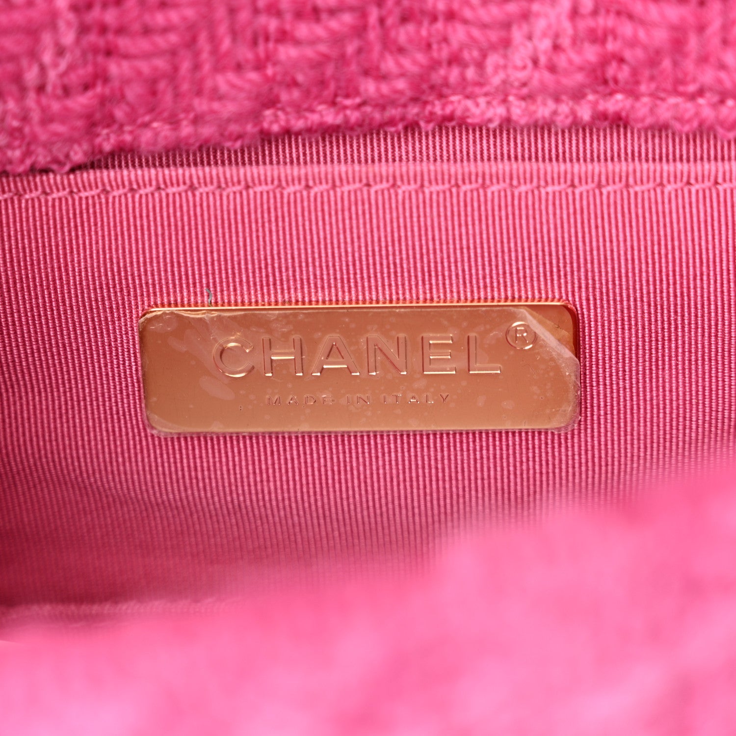 Chanel Tweed Quilted Chanel 19 Waist Bag Pink 6 of 12