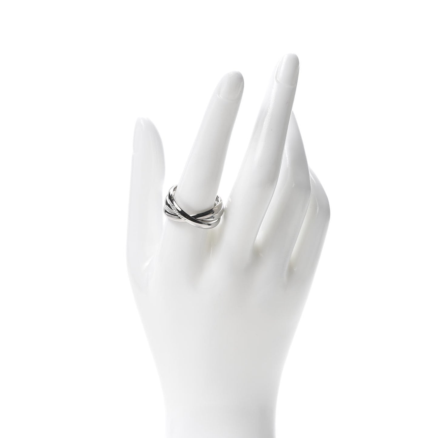 18K White Gold Classic Trinity Ring 63 10.25