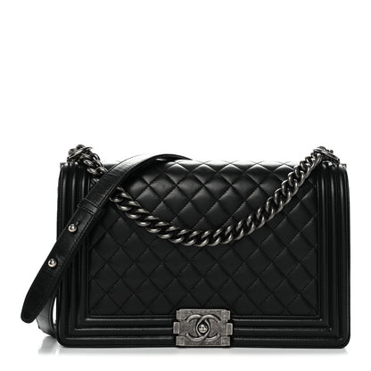Chanel Lambskin Quilted New Medium Boy Flap Black 1 of 12