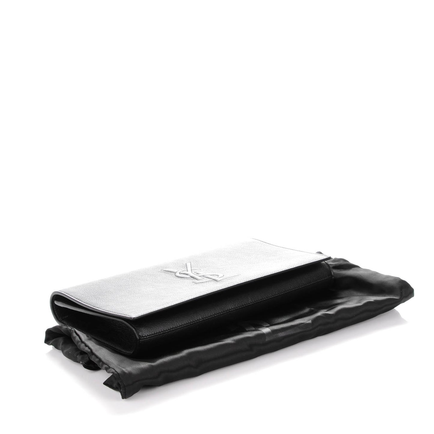 Calfskin Monogram Large Belle De Jour Clutch Black
