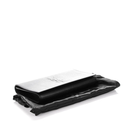 Saint Laurent Calfskin Monogram Large Belle De Jour Clutch Black 4 of 7