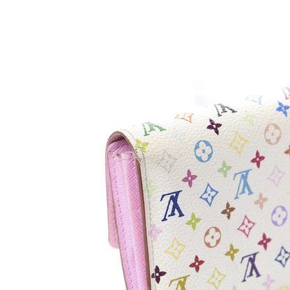 Louis Vuitton Monogram Multicolor Sarah Wallet White Litchi 9 of 13