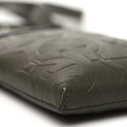 Salvatore Ferragamo Calfskin Embossed Gancini Crossbody Green 8 of 9