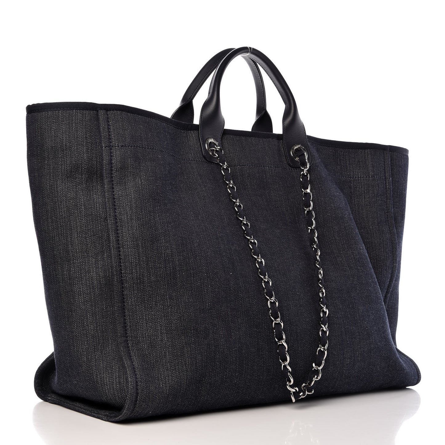 Canvas Large Deauville Tote Blue Orange
