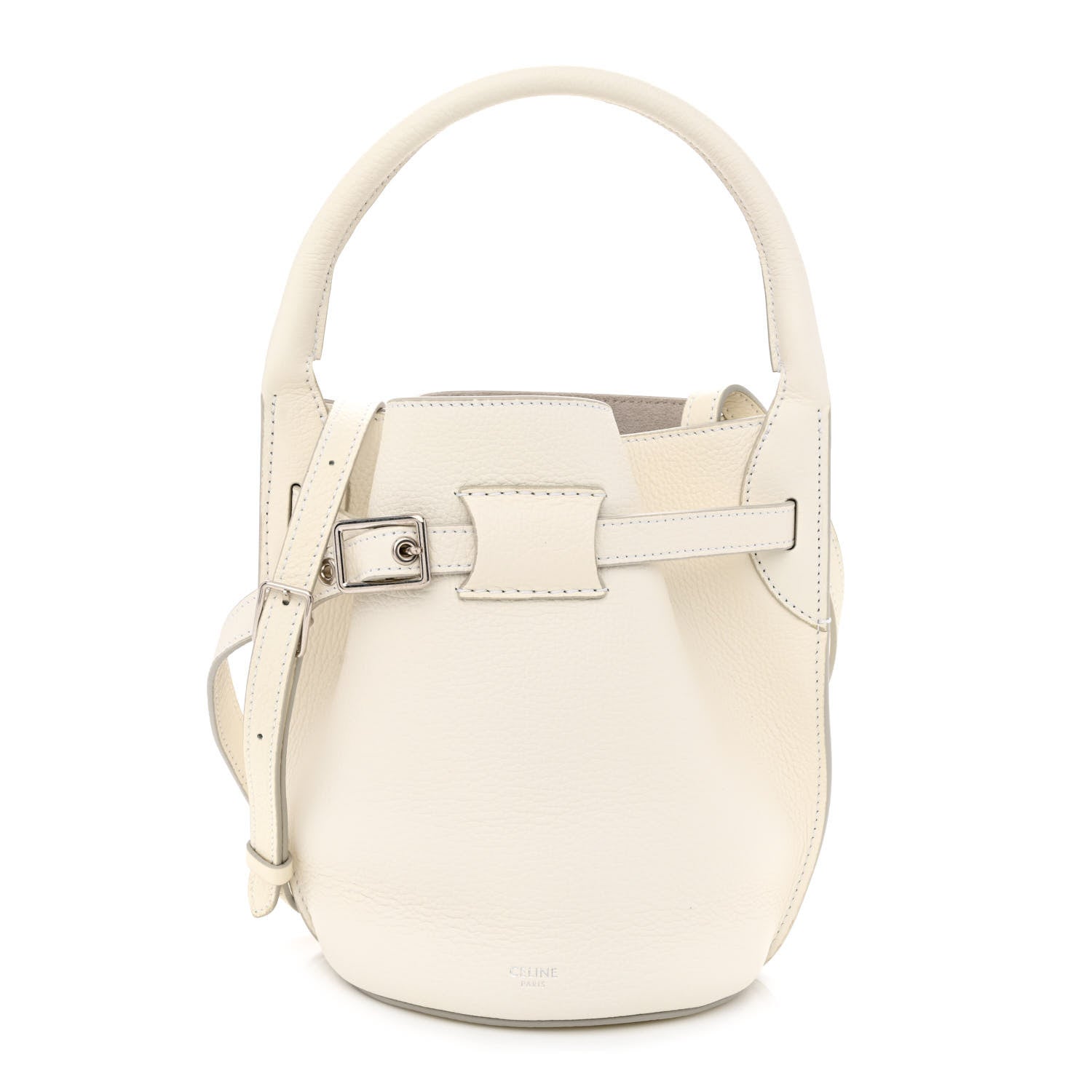 Celine Supple Grained Calfskin Nano Big Bag Bucket White 1 of 10