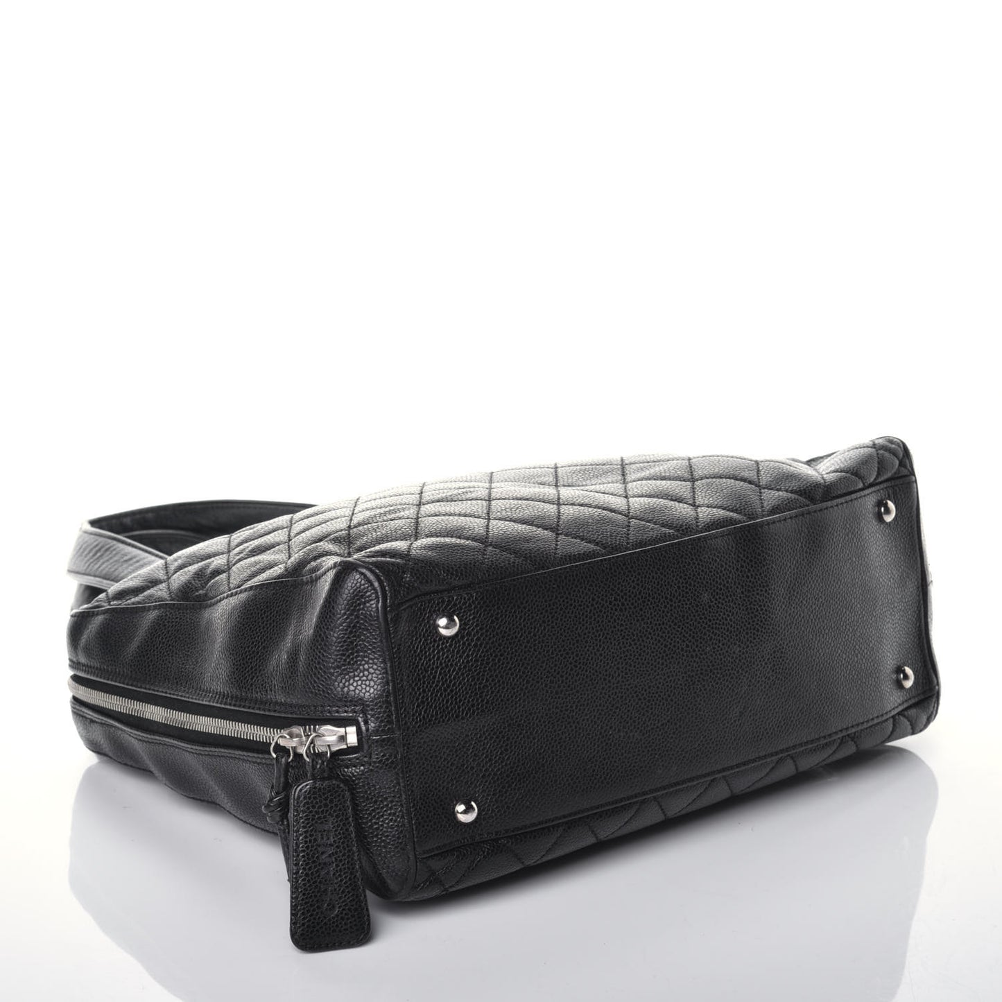 Caviar Quilted Bowler Black
