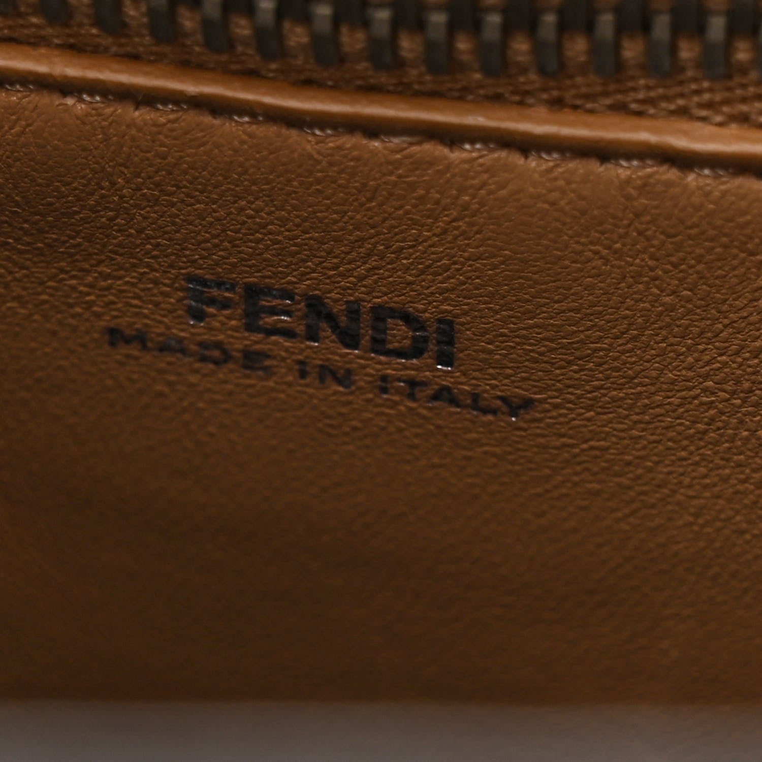 Fendi Shiny Nappa Trapuntata Small DotCom Click Chain Satchel Cuoio 7 of 17