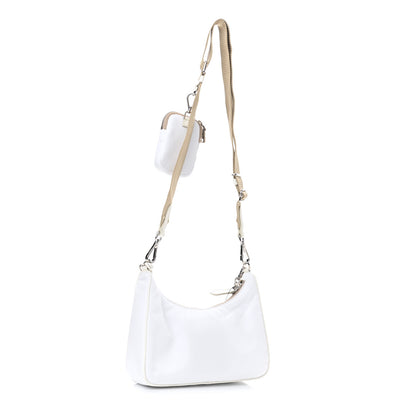 Prada Nylon Re-Edition 2005 Shoulder Bag White 3 of 9
