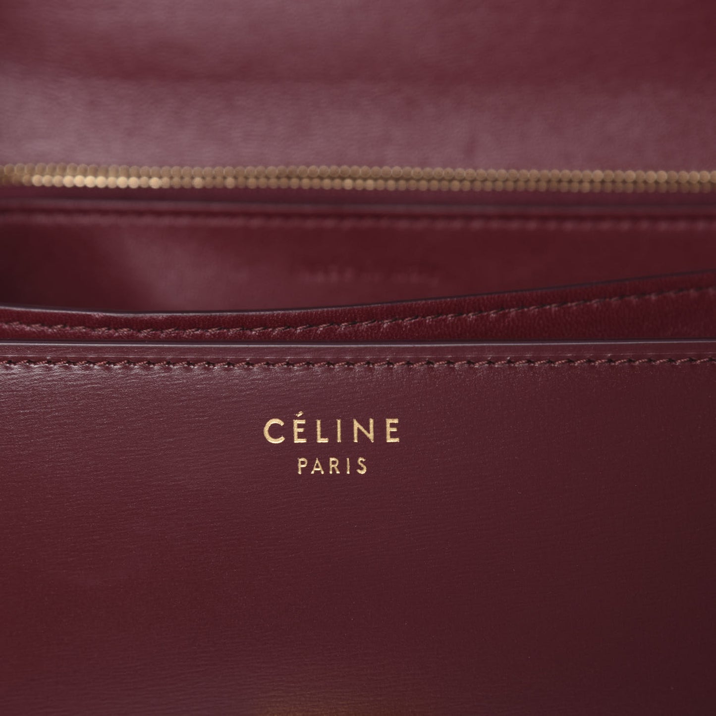Box Calfskin Medium Classic Box Flap Bag Burgundy