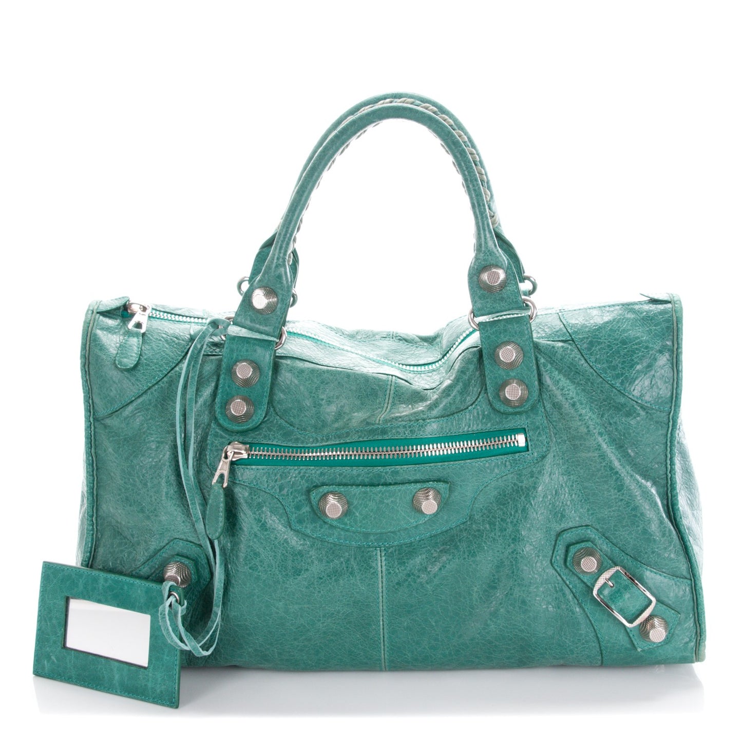 Agneau Giant 21 Silver Hardware Work Vert Sauge