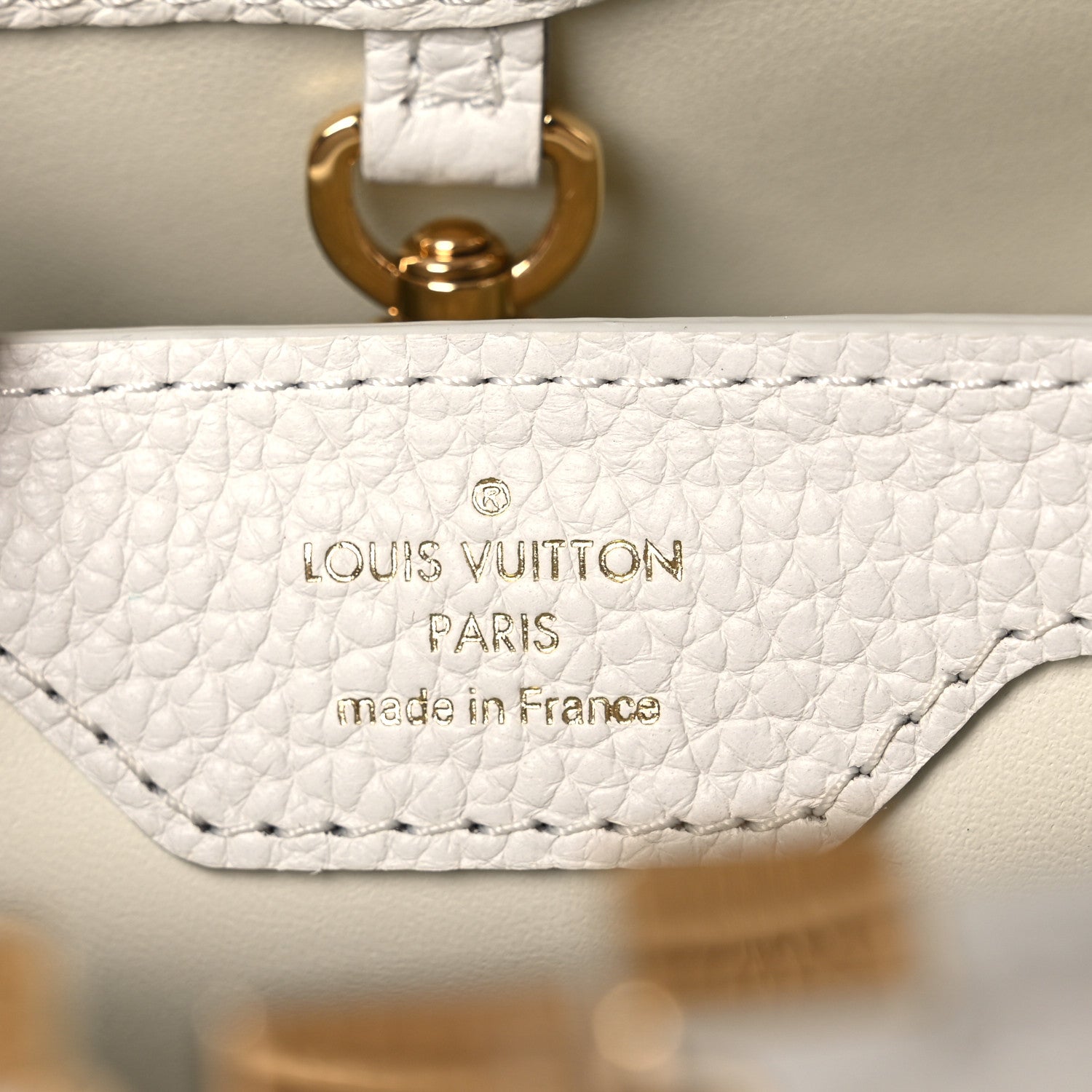 Louis Vuitton Taurillon Capucines BB Snow 5 of 9