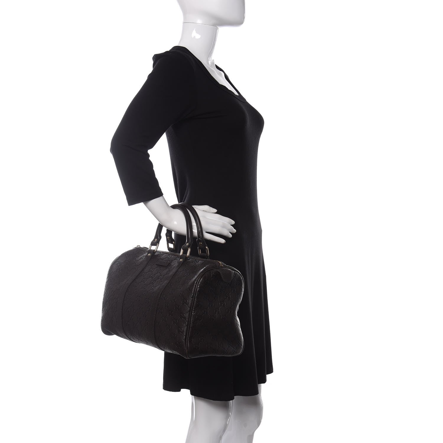 Gucci Guccissima Medium Joy Boston Dark Brown 2 of 10
