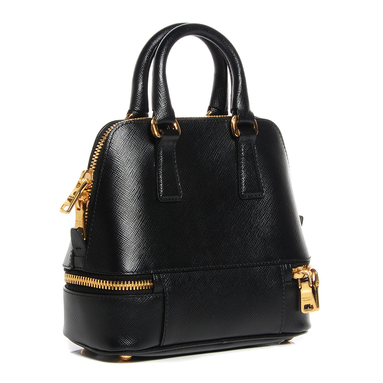 Prada Saffiano Lux Mini Promenade Crossbody Black 3 of 9