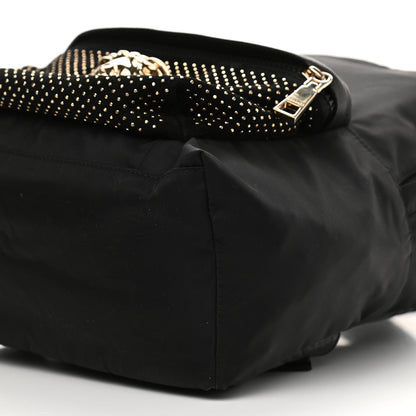 Versace Nylon Goatskin Studded Palazzo Medusa Backpack Black 10 of 11