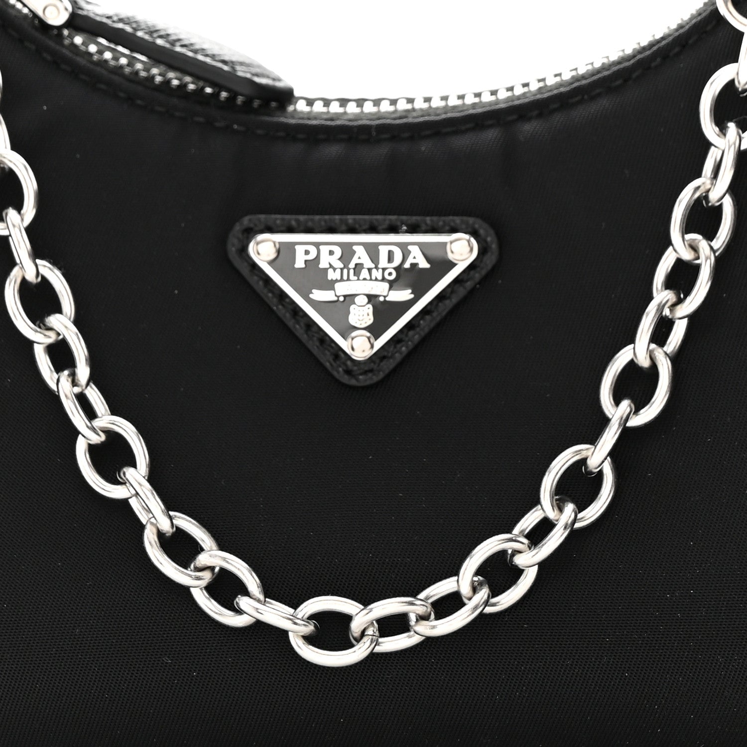 Prada Tessuto Nylon Mini Re-Edition 2000 Shoulder Bag Black 8 of 11