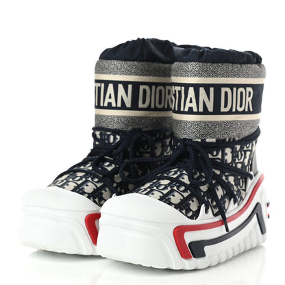 Christian Dior Oblique Nylon DiorAlps Boot 37.5 Deep Blue 3 of 9