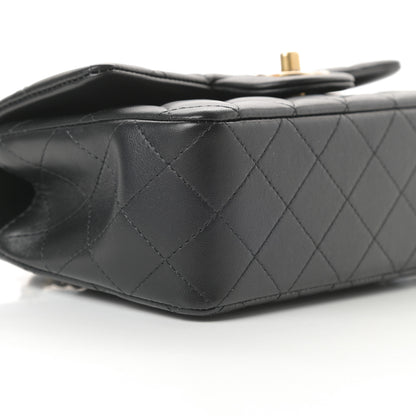 Chanel Lambskin Quilted Mini Top Handle Rectangular Flap Black 9 of 12
