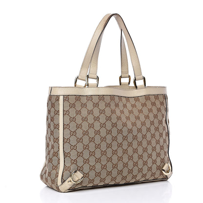 Gucci Monogram Medium Abbey Tote White 3 of 14