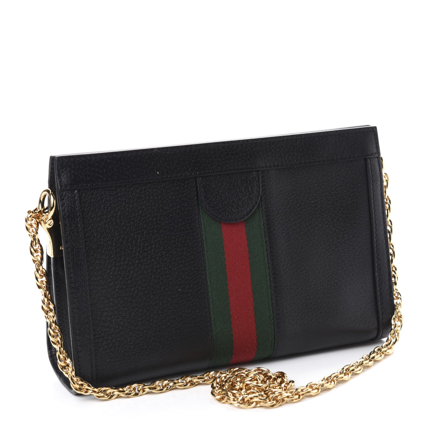 Calfskin GG Web Small Ophidia Chain Shoulder Bag Black