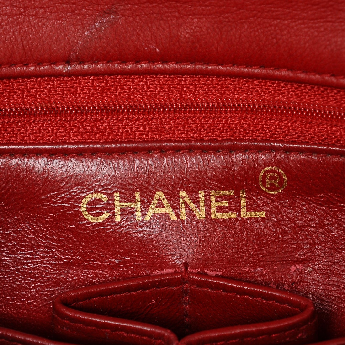 Lambskin Quilted Small Single Flap Red