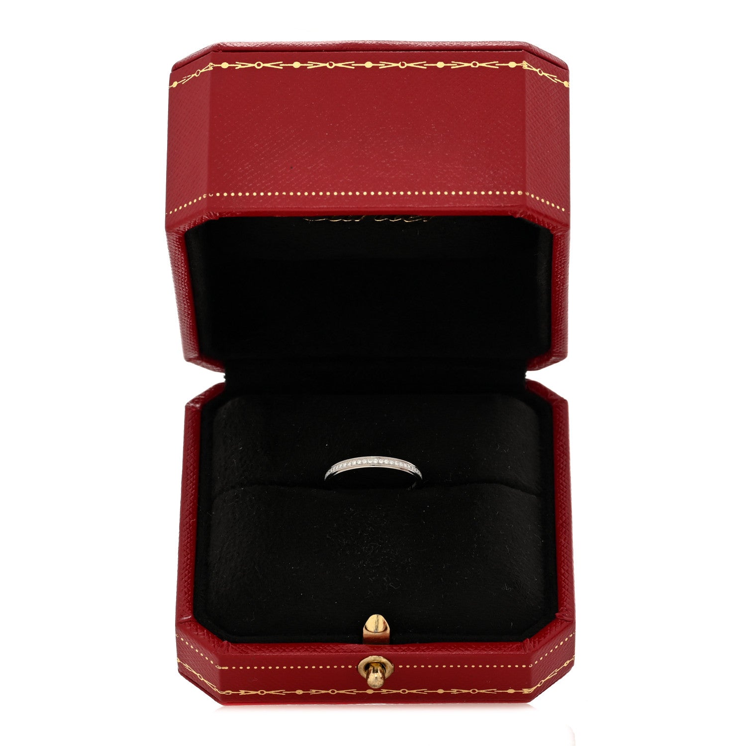 Cartier Platinum Diamond 2.3mm D'Amour Wedding Band Ring 51 5.75 5 of 5
