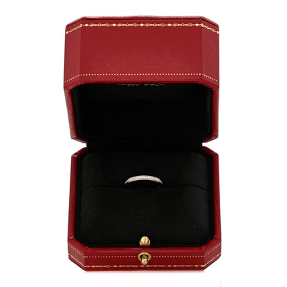 Cartier Platinum Diamond 2.3mm D'Amour Wedding Band Ring 51 5.75 5 of 5