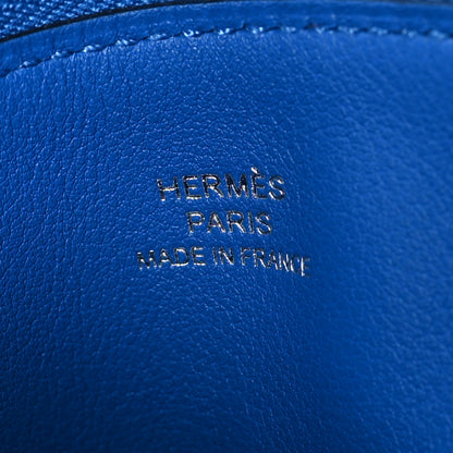Hermes Swift Couverture Nouvelle Carre Pocket Pouch Bleu Encre Rose D'Ete 6 of 8